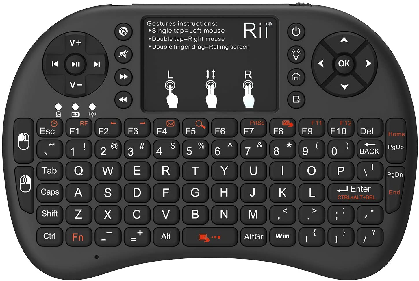 Mini clavier rétroéclairé sans fil portable avec pavé tactile Mini clavier rétroéclairé sans fil portable avec pavé tactile